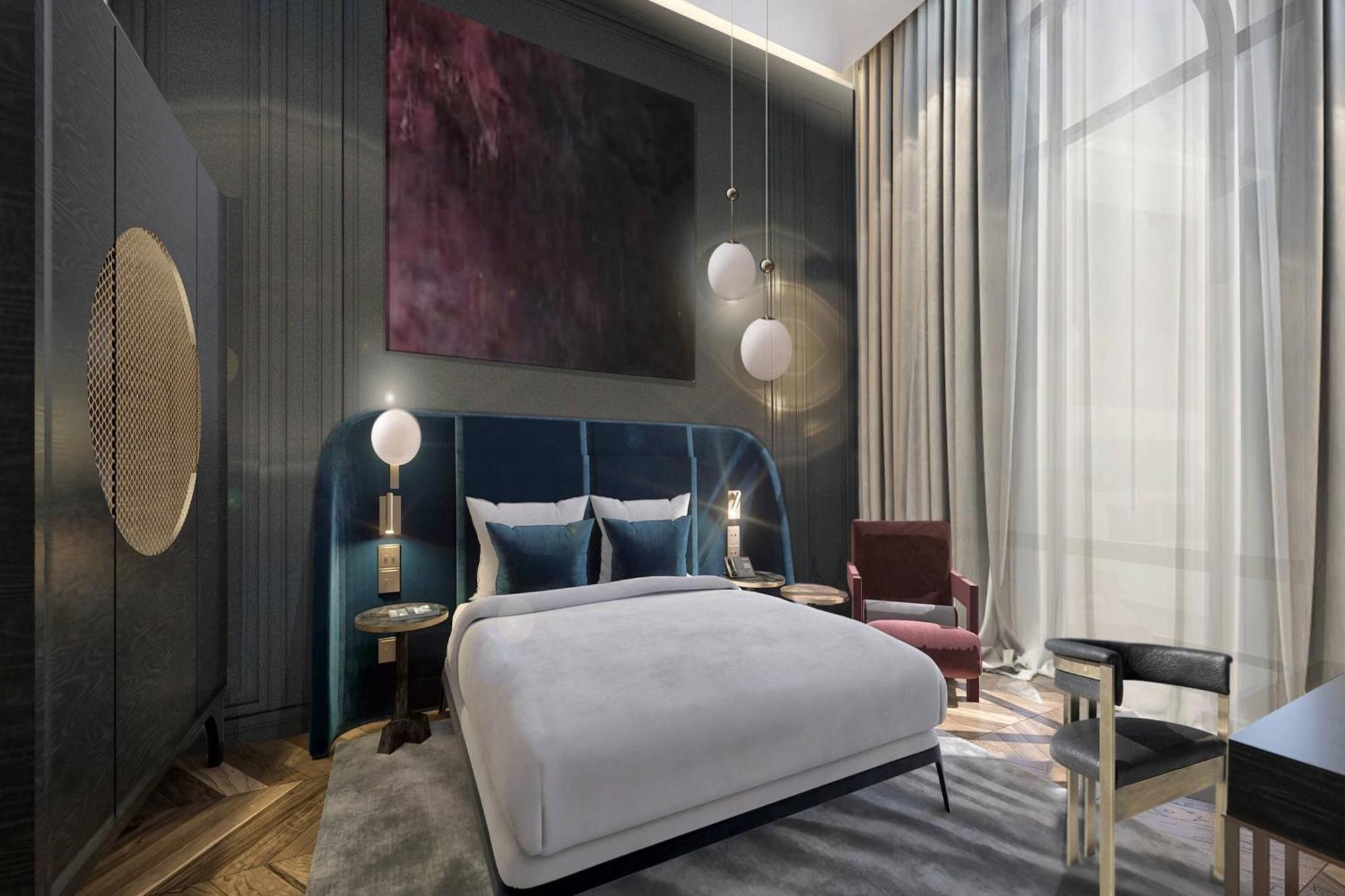 The Marmorosch Bucharest, Autograph Collection Hotell Eksteriør bilde A bedroom at the hotel